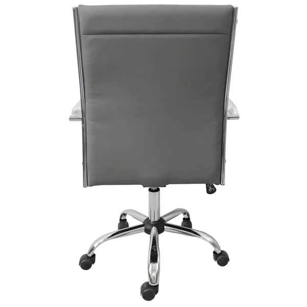 * Maxwell Adjustable Faux Leather Office Chair, Grey Bargain Sale Store