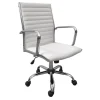 * Maxwell Adjustable Faux Leather Office Chair, White Low Price Cheap