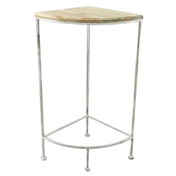 * Metal Corner Plant Stand With Wood Top Grey, Medium Cheaper New