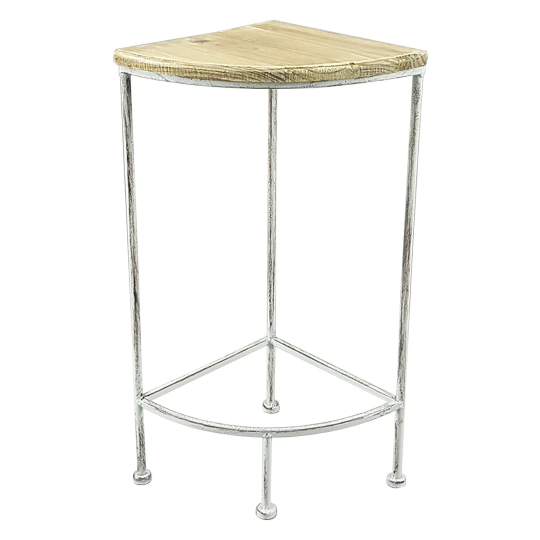 * Metal Corner Plant Stand With Wood Top Grey, Small Low Price Flash Sale
