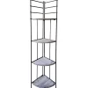 * Metal Corner Rack With Folding Wood-Top Shelves, 63 Featured Shop