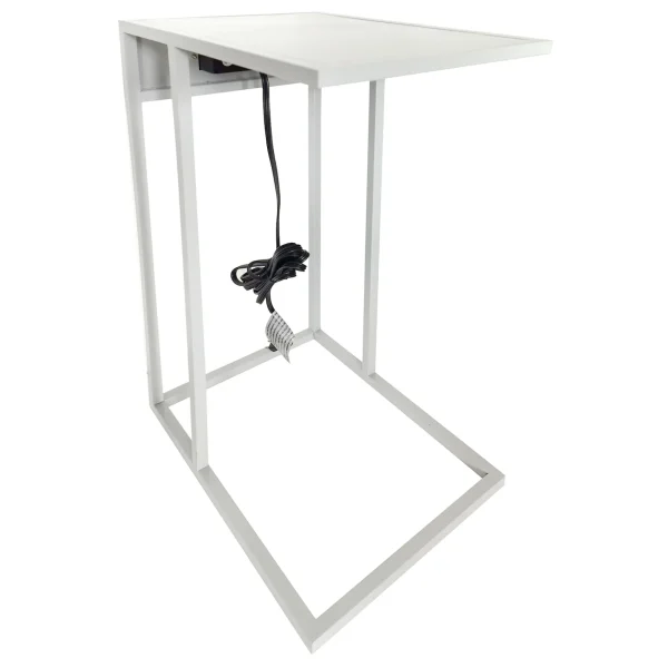 * Metal C-Table With Usb Port, Grey Exquisite Gifts Discount