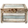 * Nantucket Weathered Wood Decorative Storage Trunk, Large Opening Sales Hot
