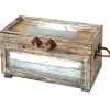 * Nantucket Weathered Wood Decorative Storage Trunk, Small Discount Online Hot