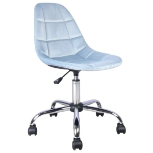 * Olivia Blue Velvet Office Chair Exquisite Gifts Best