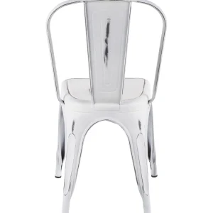 * Oregon Vintage White Metal Dining Chair Opening Sales Best Sale