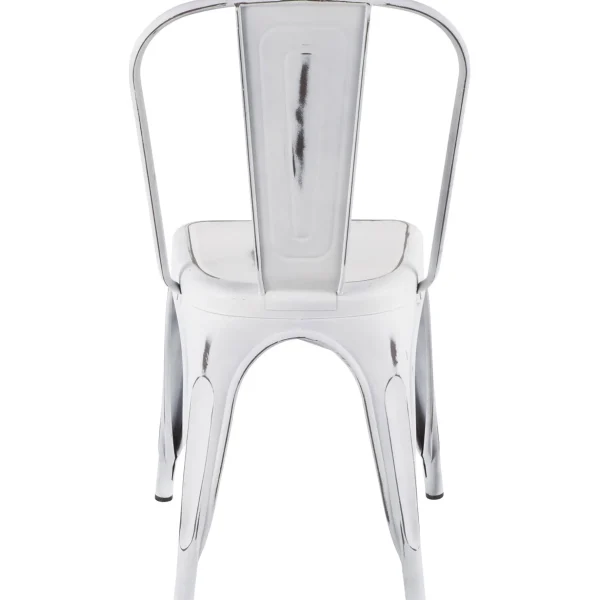 * Oregon Vintage White Metal Dining Chair Opening Sales Best Sale