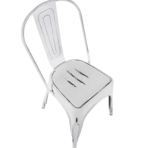 * Oregon Vintage White Metal Dining Chair Opening Sales Best Sale