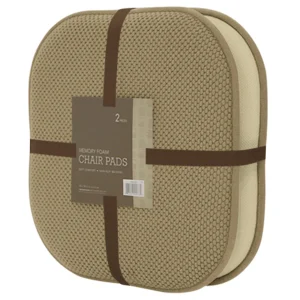 * 2-Pack Tan Memory Foam Chair Pads Cheaper Clearance