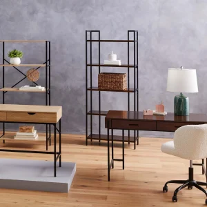 * Parkview Metal & Wood Writing Desk With Storage, 48 Less Expensive Flash Sale