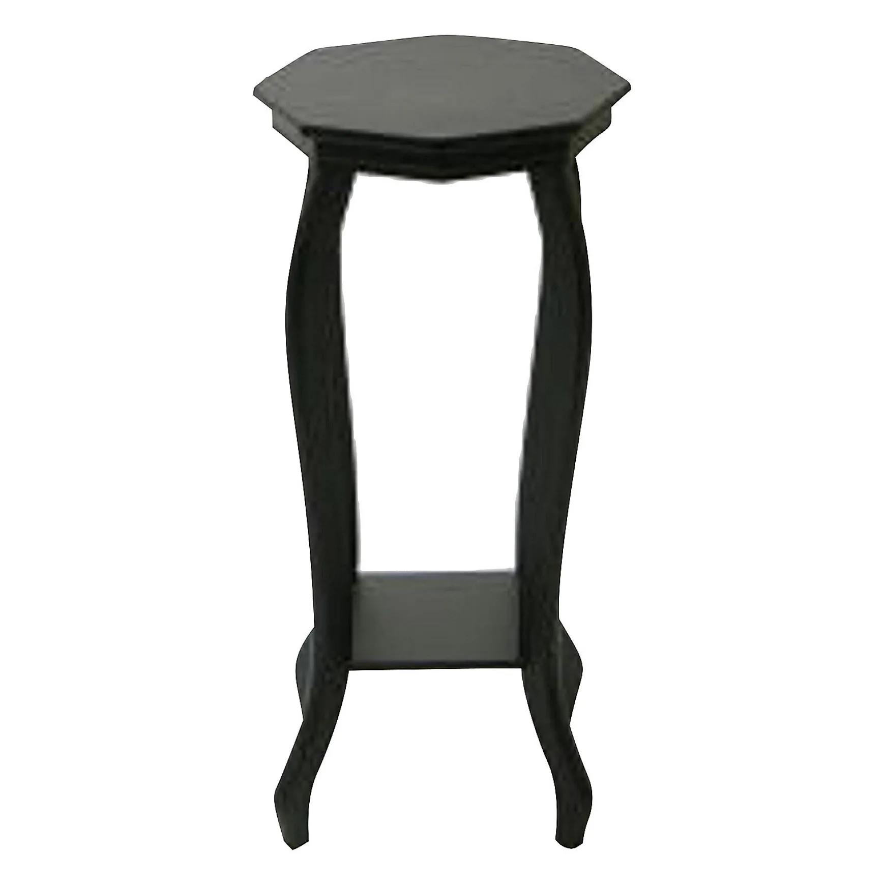 * Providence Black Wood Octagon Top Plant Stand, 24 Premium Cheap
