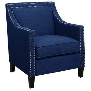 * Providence Erica Studded Accent Chair, Blue Outlet Fashion