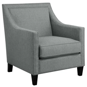 * Providence Erica Studded Accent Chair, Grey Promotion Cheap