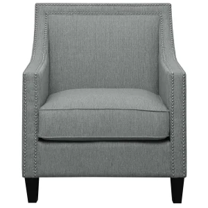 * Providence Erica Studded Accent Chair, Grey Promotion Cheap