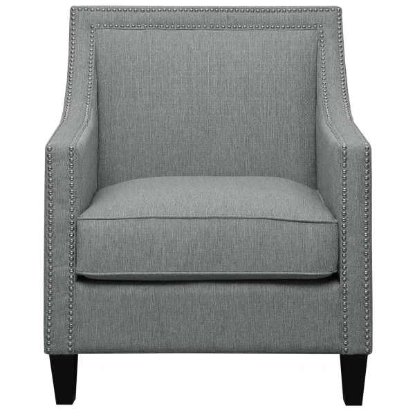 * Providence Erica Studded Accent Chair, Grey Promotion Cheap
