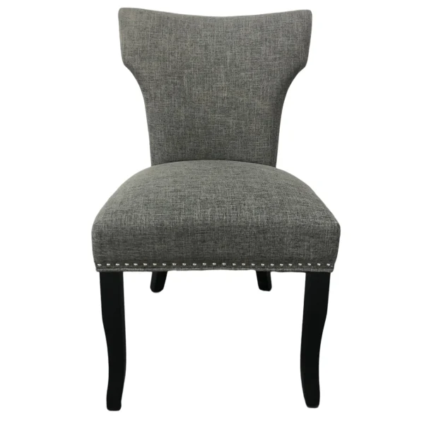 * Providence Jhene Ii Studded Back Dining Chair, Grey Discount Online Flash Sale