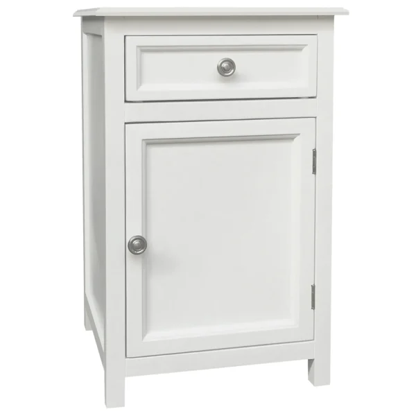 * Providence Layne 1-Drawer 1-Door White Cabinet Promotion Clearance