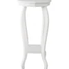 * Providence White Wood Octagon Top Plant Stand Opening Sales Hot