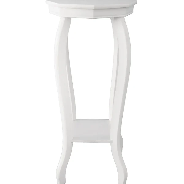 * Providence White Wood Octagon Top Plant Stand Opening Sales Hot