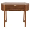 * Reston Round Corner Wooden Console Table Less Expensive Clearance