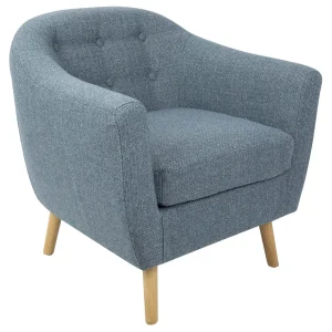 * Rockwell Blue Mid-Century Modern Accent Chair Opening Sales Shop