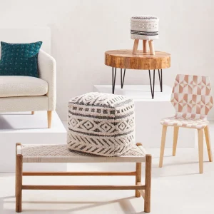 * Round Mango Wood Coffee Table With Metal Hairpin Legs Cheaper Cheap