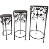 * Round Wood Top With Scroll Metal Plant Stand, Medium Featured Sale