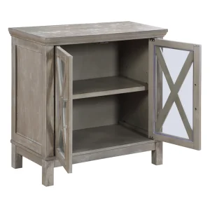 * Rowan 2-Drawer Grey Cabinet Flash Sale Store