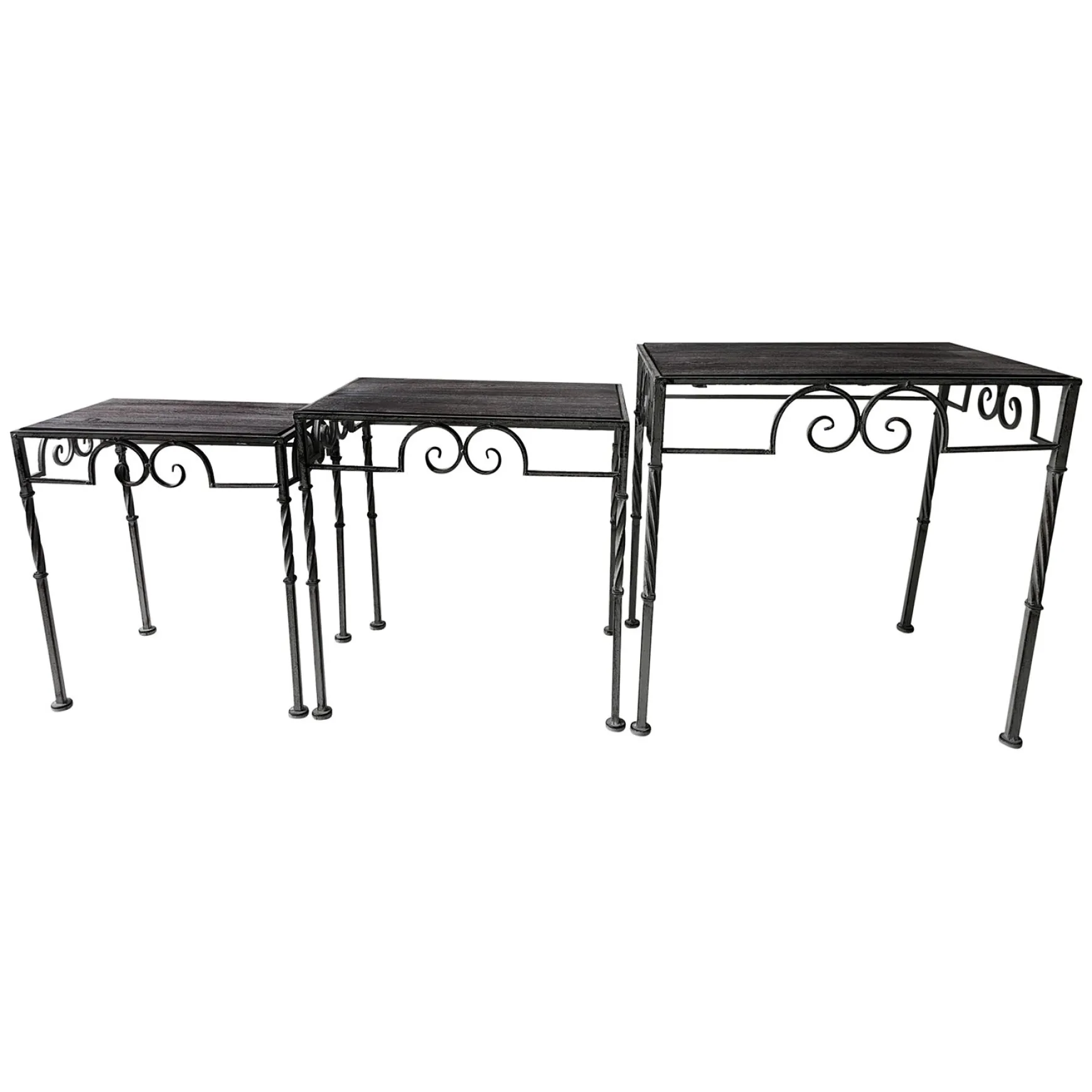 * Rustic Rectangle Wood Top Table With Twist Leg, Large Flash Sale Best Sale