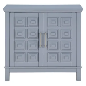 * Sadie 2-Drawer Geometric Cabinet, Grey Bargain Sale New