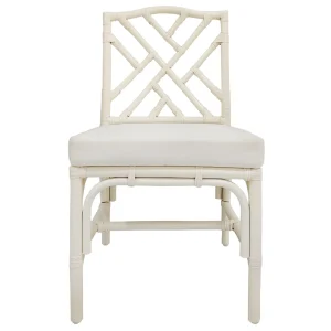 * Set Of 2 Grace Mitchell Dana White Rattan Dining Chair Gift Selection New