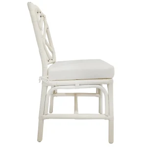 * Set Of 2 Grace Mitchell Dana White Rattan Dining Chair Gift Selection New