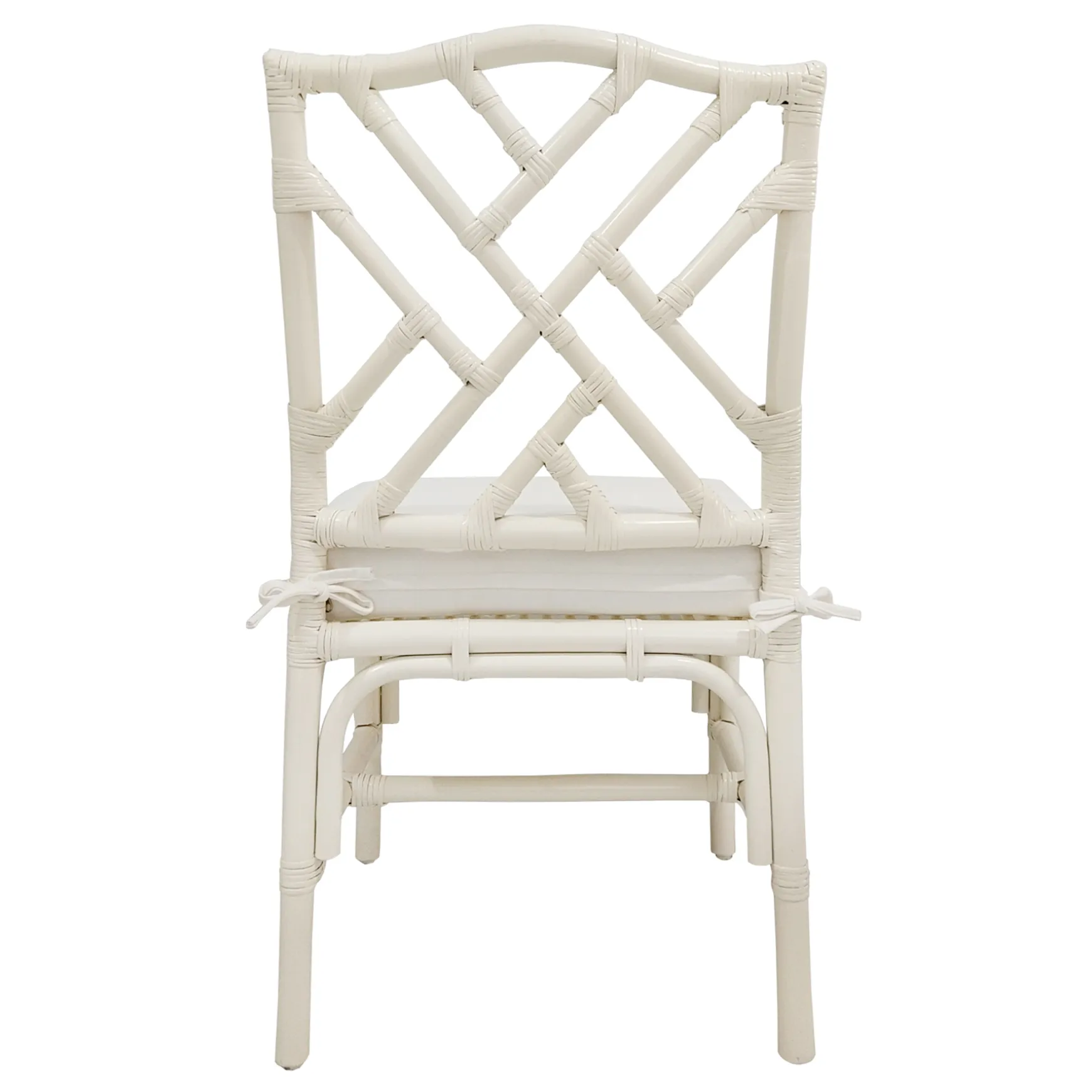 * Set Of 2 Grace Mitchell Dana White Rattan Dining Chair Gift Selection New