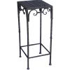 * Square Wood Top Plant Stand With Brown Twist Metal Leg, Large Discount Online Flash Sale