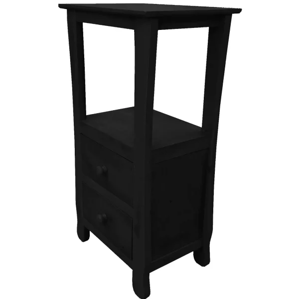 * Theodore Black 2-Drawer Thick Leg Accent Table, 29.5 Cheaper Best Sale