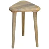 * Triangle Mango Wood Side Table Premium Best