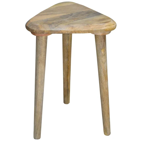 * Triangle Mango Wood Side Table Premium Best