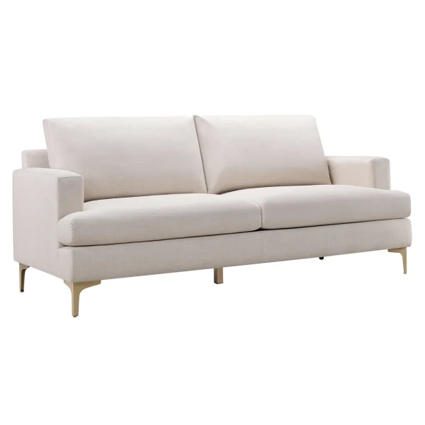 * Tribeca Ivory Upholstered Sofa Opening Sales Flash Sale