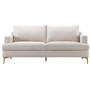 * Tribeca Ivory Upholstered Sofa Opening Sales Flash Sale