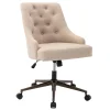 * Tufted Cream Adjustable Office Chair Promotion Shop