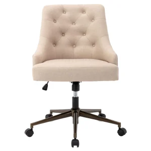 * Tufted Cream Adjustable Office Chair Promotion Shop