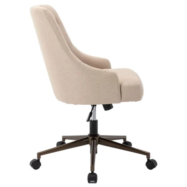 * Tufted Cream Adjustable Office Chair Promotion Shop