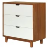 * Two-Tone 3-Drawer Wooden Cabinet Featured Flash Sale