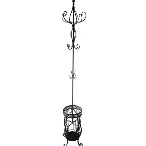 * Victorian Style Metal Coat Rack With Black Finish, 73 Flash Sale Shop