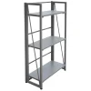 * Vienna 3-Tier Grey Folding Bookshelf Exquisite Gifts Cheap