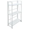 * Vienna 3-Tier White Folding Bookshelf Outlet Sale