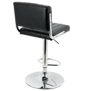 * Warren Adjustable Barstool, Black Discount Fashion