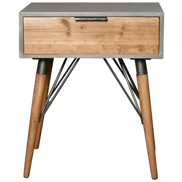 * Wood/Metal 1-Drawer Table Exquisite Gifts Best Sale